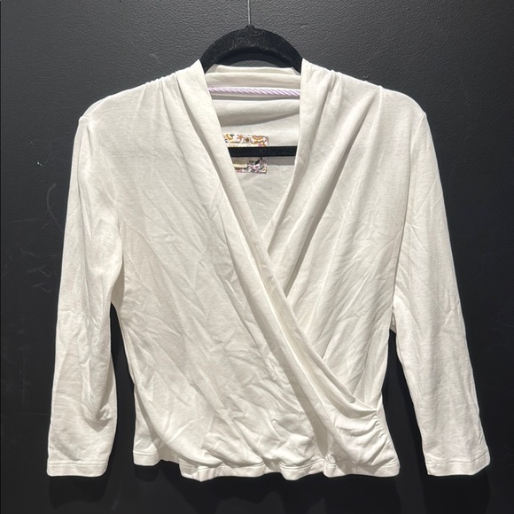 Maeve Tops - Maeve by Anthropologie Cotton Blend Crossover Wrap Top XSmall